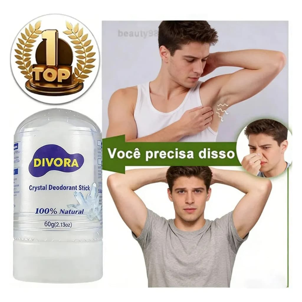 Desodorante Cristal Pedra Natural Vegano Sem Alumínio