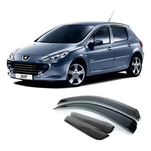 Calha De Chuva Defletor Peugeot 307 Sedan Todos 4 Portas