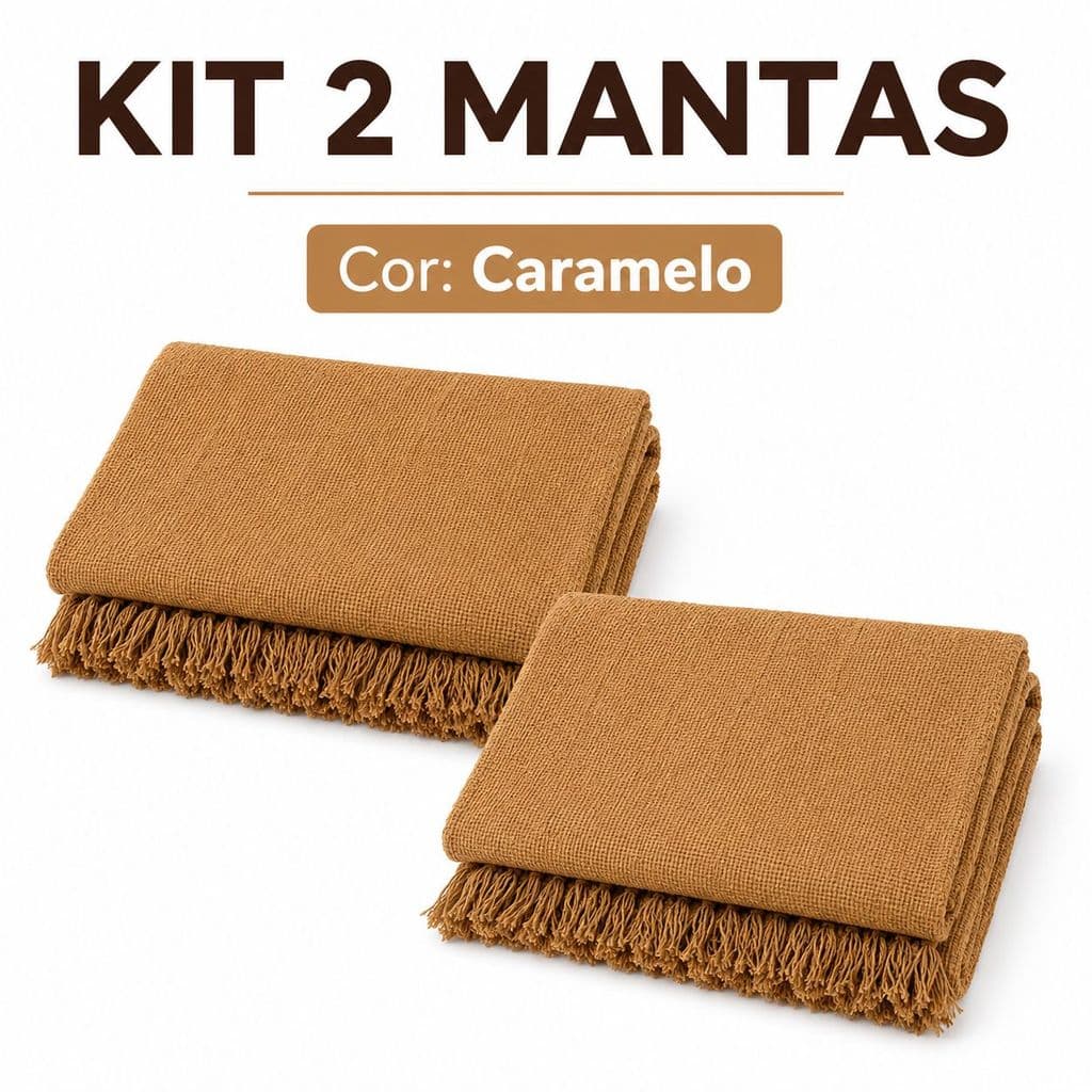 Kit 2 Mantas Para Sofá e Cama Gigante 2.10x1.20 Grande Decorativa Protetora Luxuosa de algodão