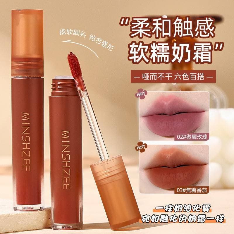 Genuíno Ming Xizhi Mousse lábio lama batom fosco veludo fosco batom esmalte labial outono inverno clareamento de longa d