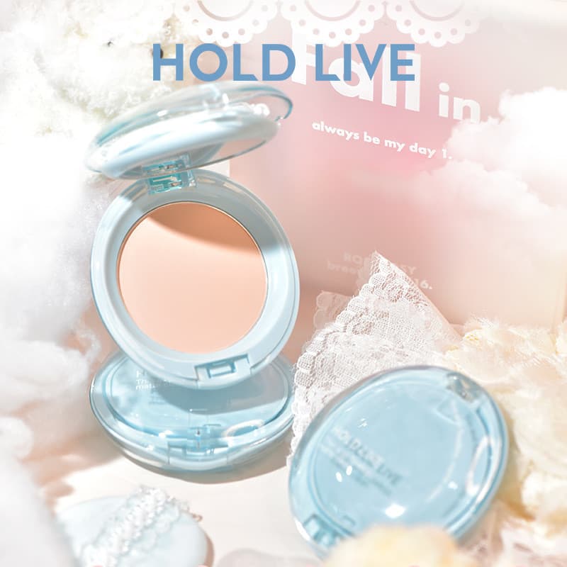 HOLD LIVE Light Feather Foco Suave Pó Prensado Fixação Maquiagem Pó Solto Segurando Maquiagem Expansão Azul Pó Solto Est