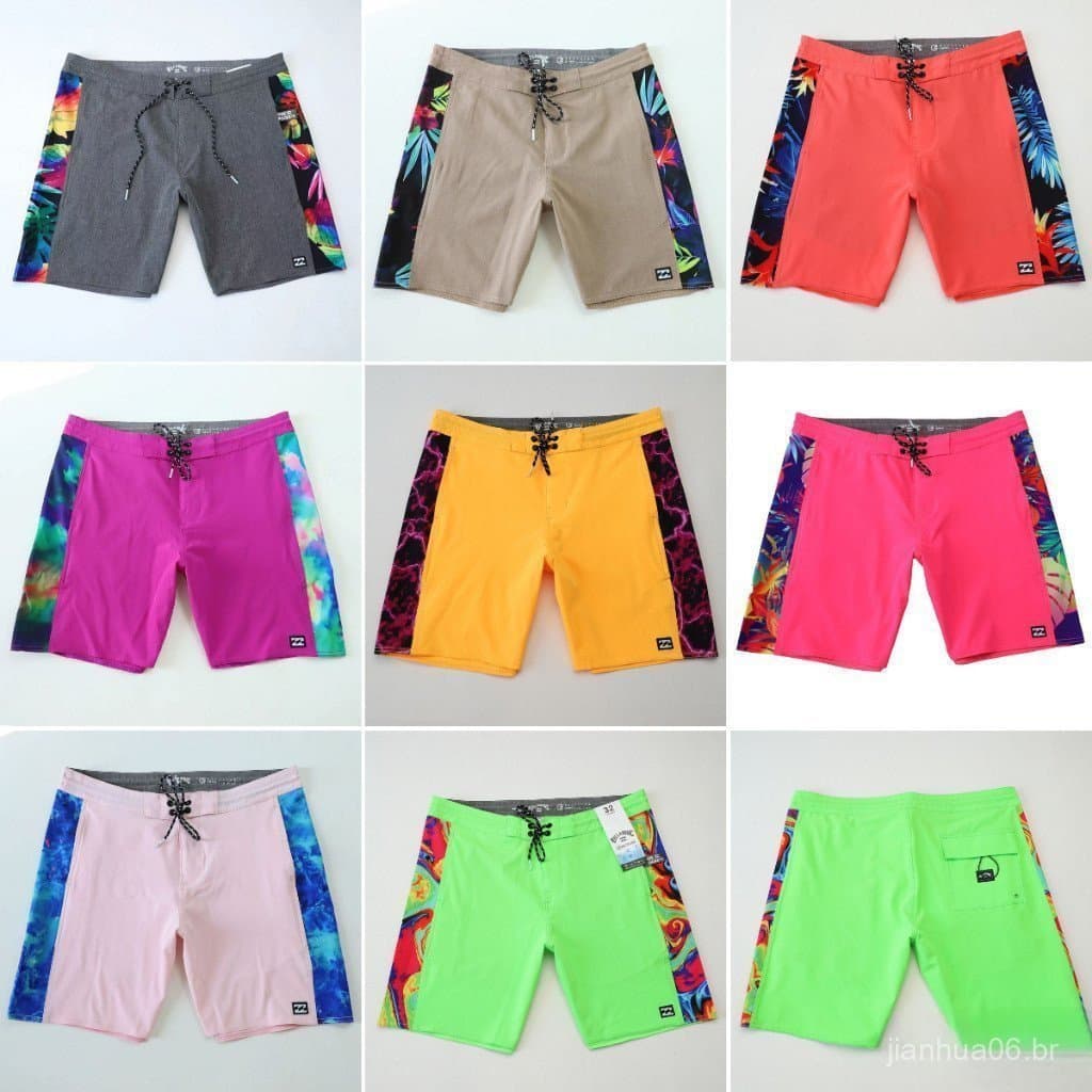Bermuda Masculina De Surf À Prova D'água | Shorts De Praia De Secagem Rápida Com Elástico De 4 Vias