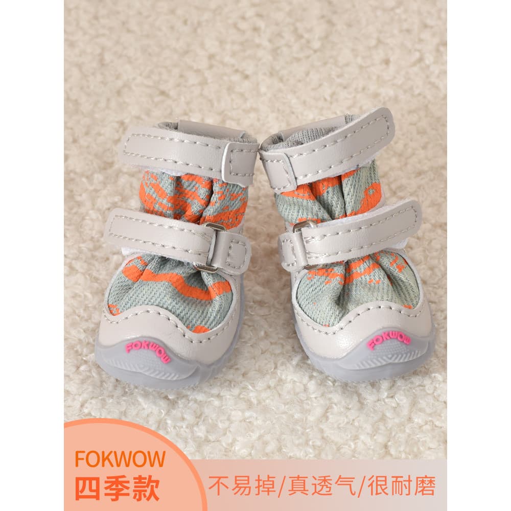 Fuwang Sapatos para cães grandes Four Seasons Teddy Pet Shoes um conjunto de 4 sapatos para cães pequenos, médios e gran