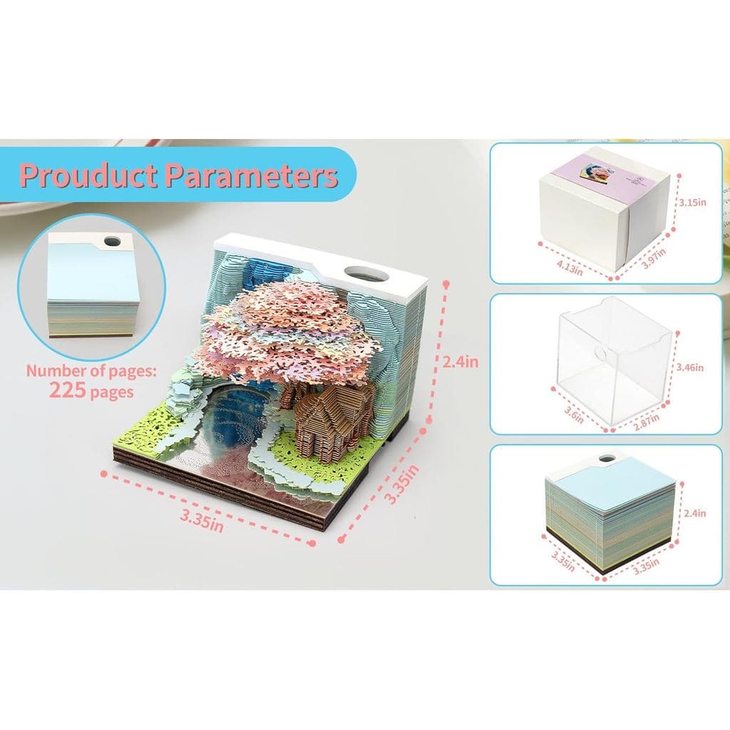 2026 Calendário De Peças De Tempo Semanal 3D Bloco De Notas 3D Removível DIY Escultura Em Papel Arte Decoração De Mesa P