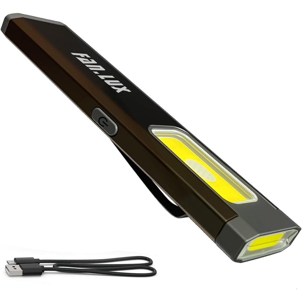 Lanterna de Bolso, Lanterna Compacta EDC com Múltiplos Modos, Recarregável via USB-C, IPX4, Material Duplo com Base Magn