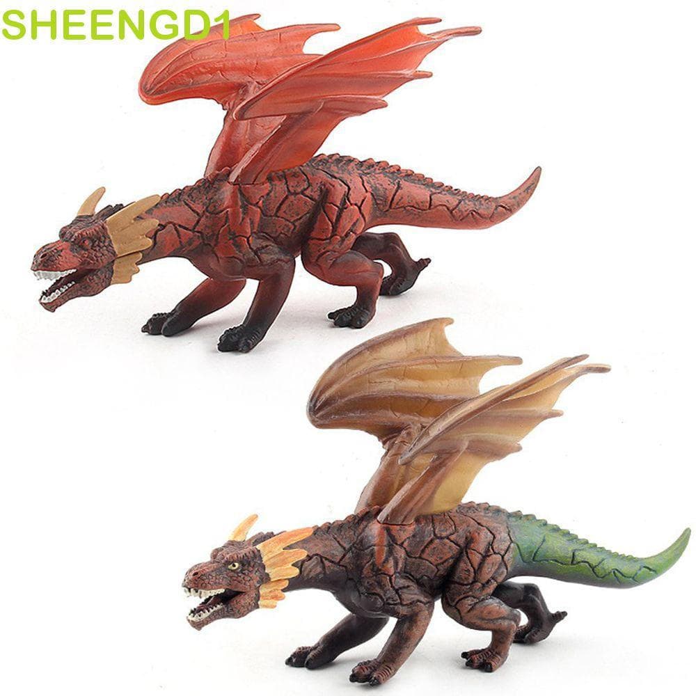SHEENGD1 Ice Dragons Figura Brinquedo Pvc Estatueta Móvel Decoração De Casa Lava Dragão Dinossauro