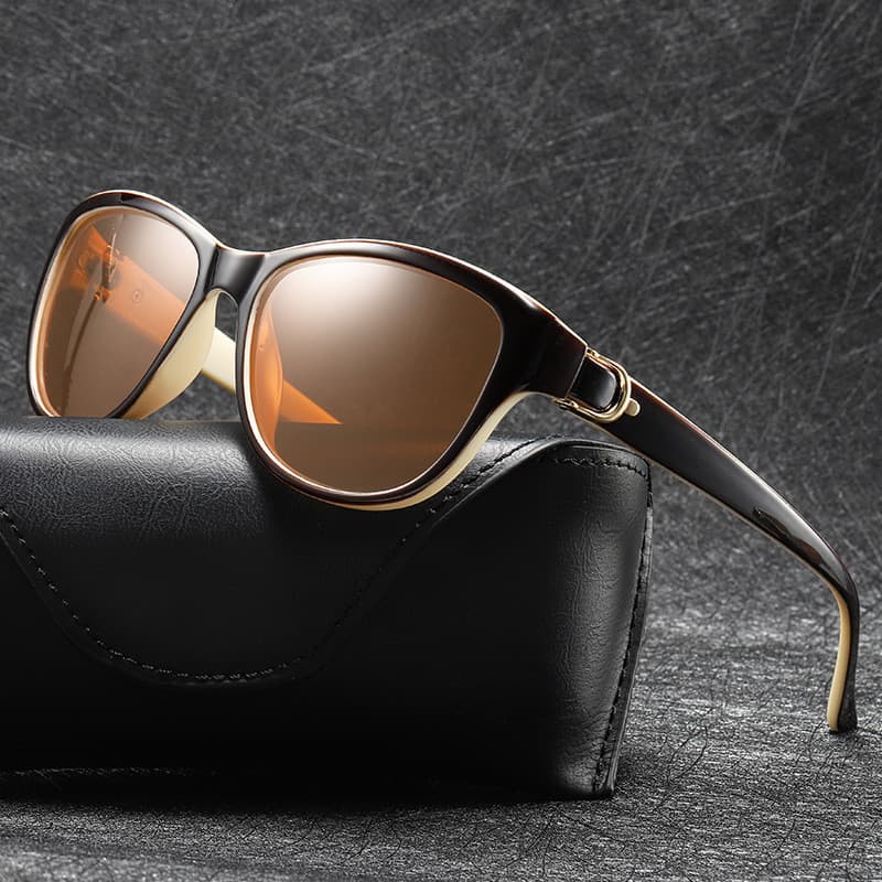 Óculos de Sol Polarizados Cat Eye para Homens e Mulheres, Óculos de Moda para Condução**&--*---&&-