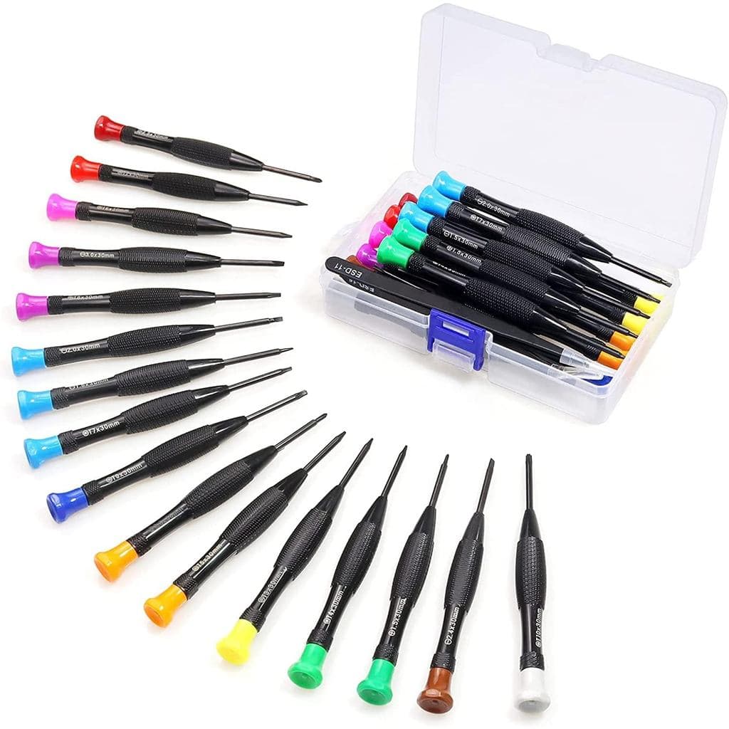 Conjunto de Chaves de Fenda Torx 18 Peças, Mini Conjunto de Chaves de Fenda Magnéticas Pequenas Torx Phillips e de Cabeç