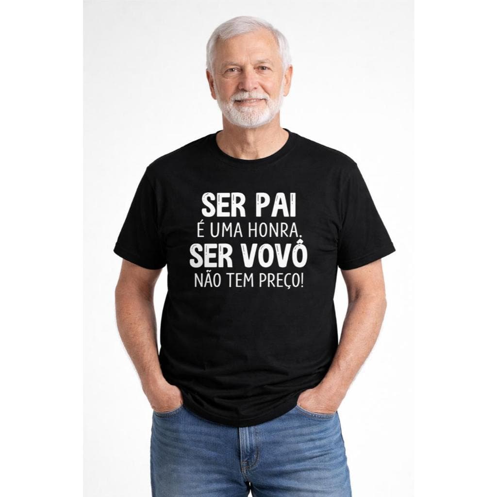 Camisa 30.1 Camiseta Premium Vovô Presente Dia Dos Pai Frase Melhor Avô Do Mundo 100% Algodão Lançamento Premium Algodão