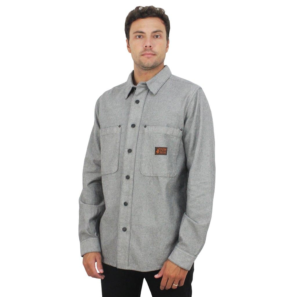 Camisa Volcom Levelstone Workwear Antique Black Importada