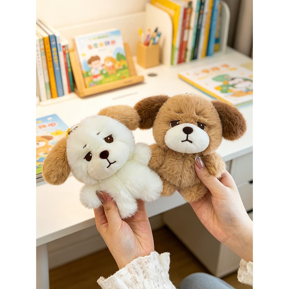 Saco de feijão de descompressão filhote de cachorro brinquedo de pelúcia boneca de voz calmante série de cura crianças R