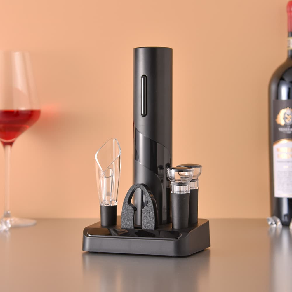Freshore conjunto de saca-rolhas elétrico de vinho estilo exportação, saca-rolhas de vinho tinto, caixa de presente de n