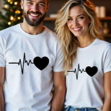 Camiseta Camisa Kit Dia dos Namorados Conjunto Casal Frequência Amor Algodão Premium