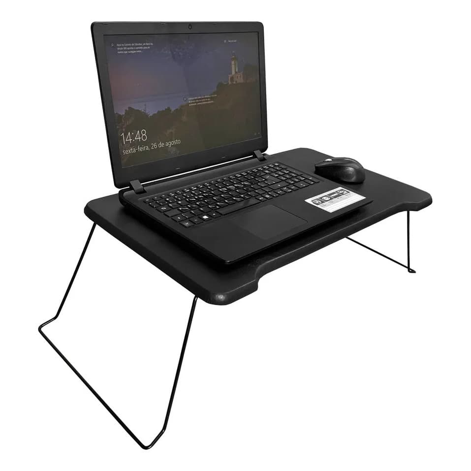 Mesa Suporte Para Notebook Dobrável Antiderrapante E Suporte Para Tablet Cama Sofá 60x35cm
