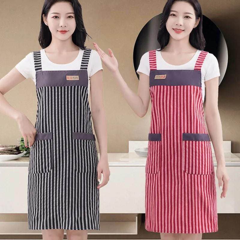 Avental doméstico de algodão puro feminino pequeno fresco cozinha cozinhar respirável alça de verão moda avental de algo