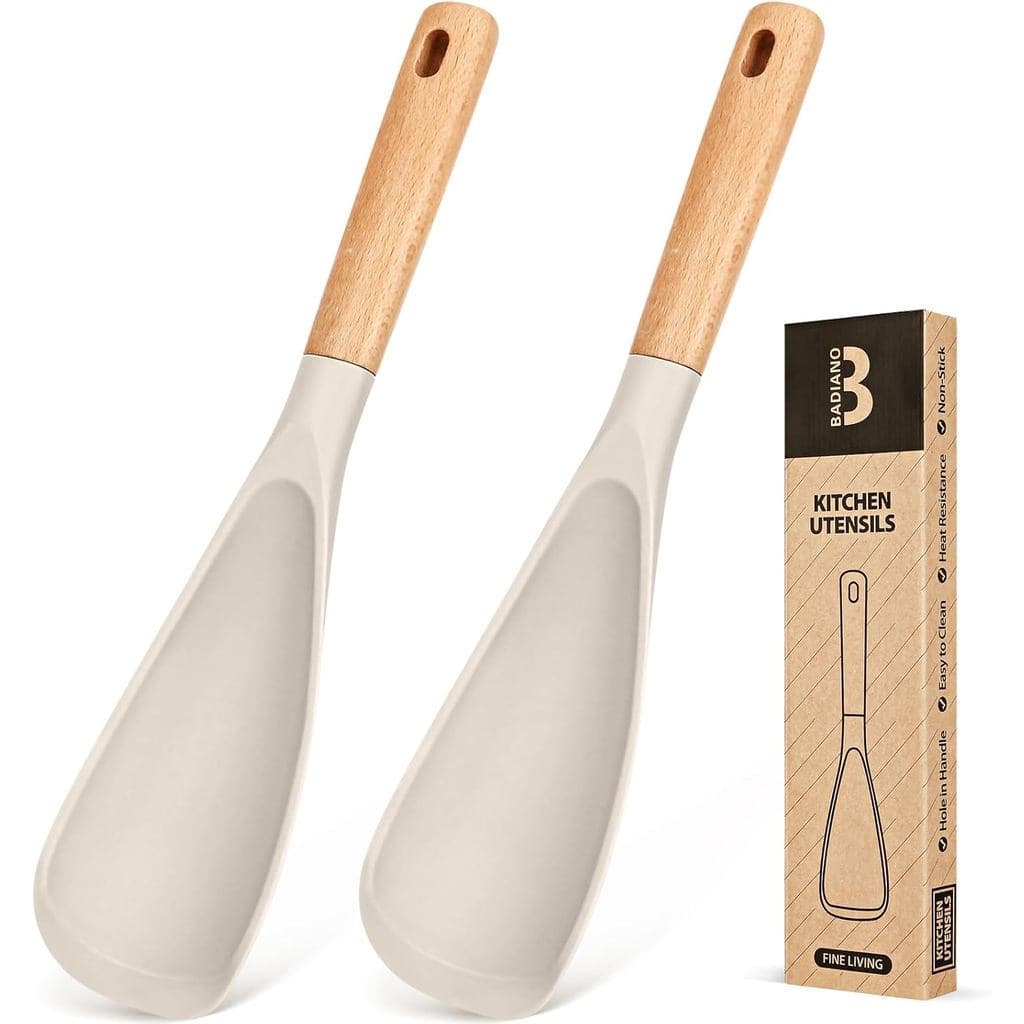 Colher de Cozinha para Utensílios Antiaderentes, Ideal para Cozinhar e Servir, Feita de Silicone Fosco Resistente e Livr