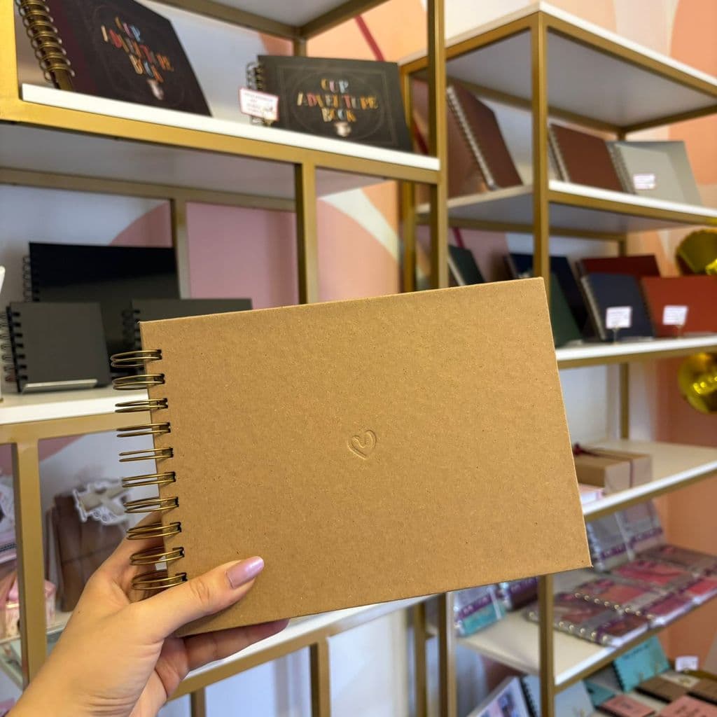 Álbum Scrapbook Kraft Liso A5 C/30 Folhas Kraft