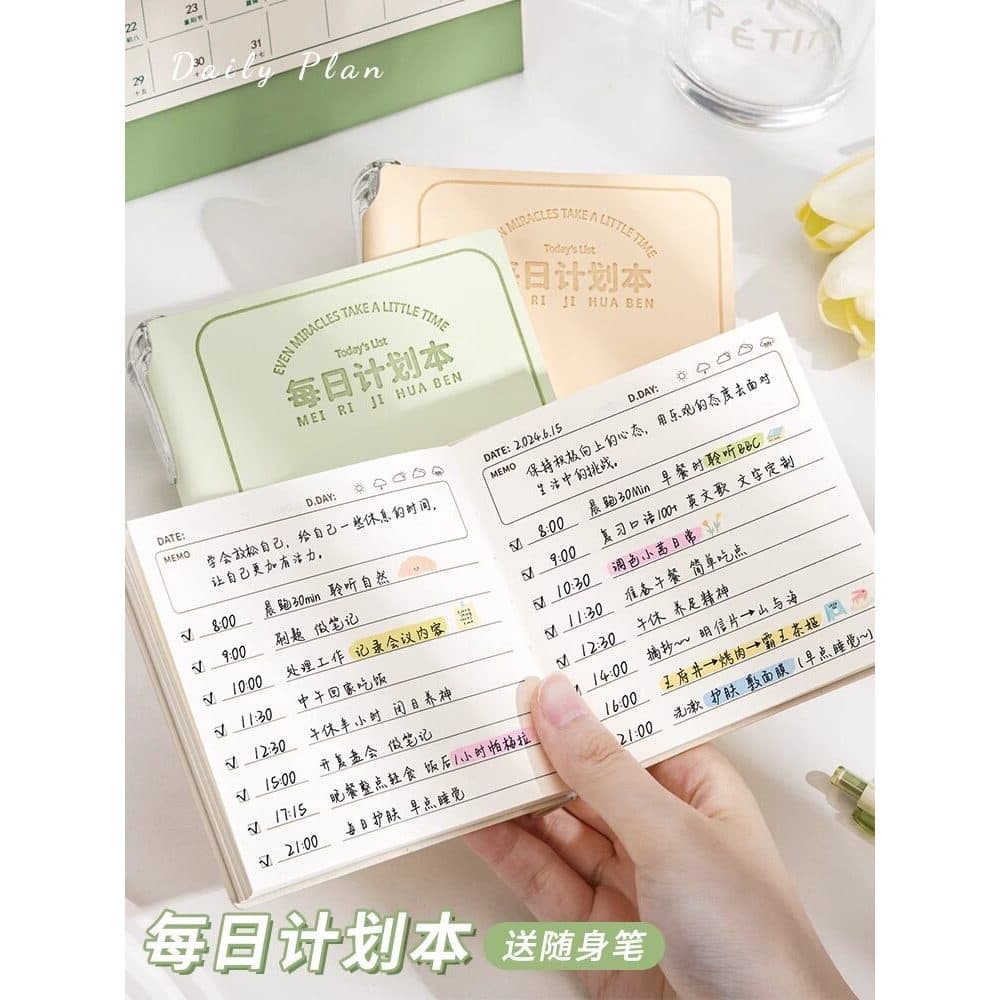 Planejador diário portátil portátil Mini caderno de bolso caderno quadrado caderno de alto valor gerenciamento de tempo