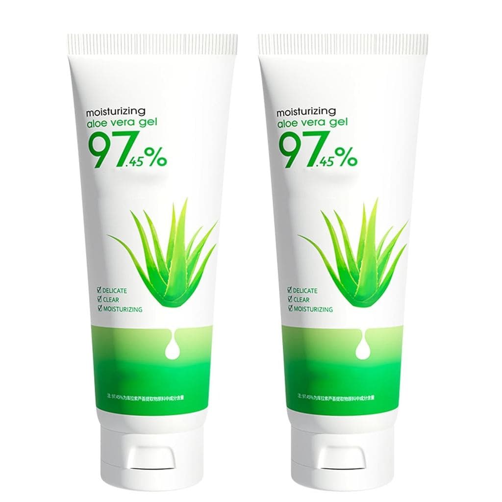 Gel de Aloe Vera Orgânico Grospe, Gel Refrescante de Aloe Vera em Tamanho Viagem para Rosto e Corpo, Alívio Imediato e C