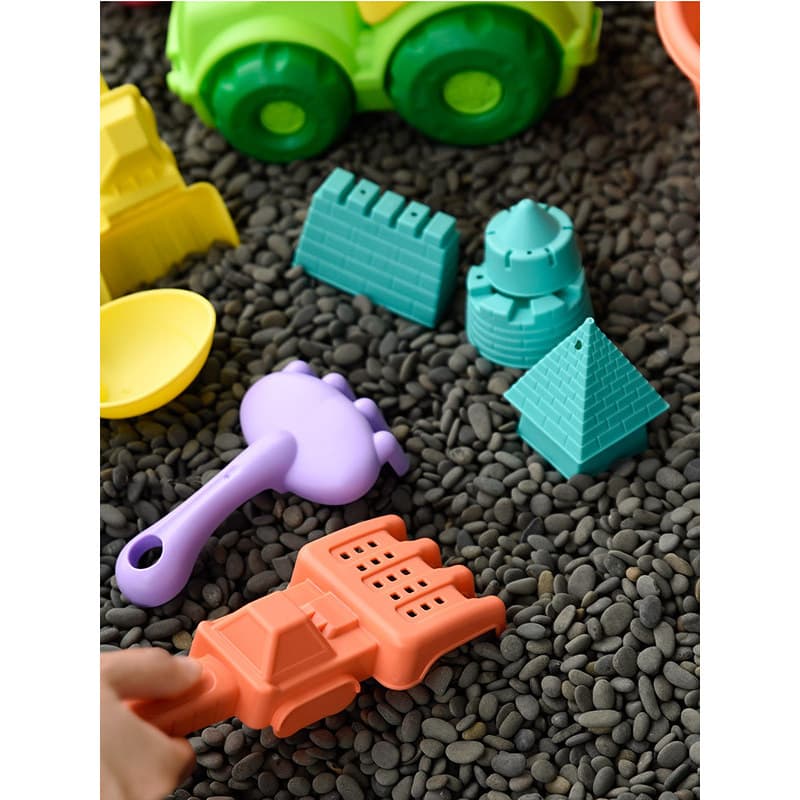 Brinquedos especiais de praia para crianças, banho de borracha macia, ferramentas foscas, bebê brincando na água, à beir