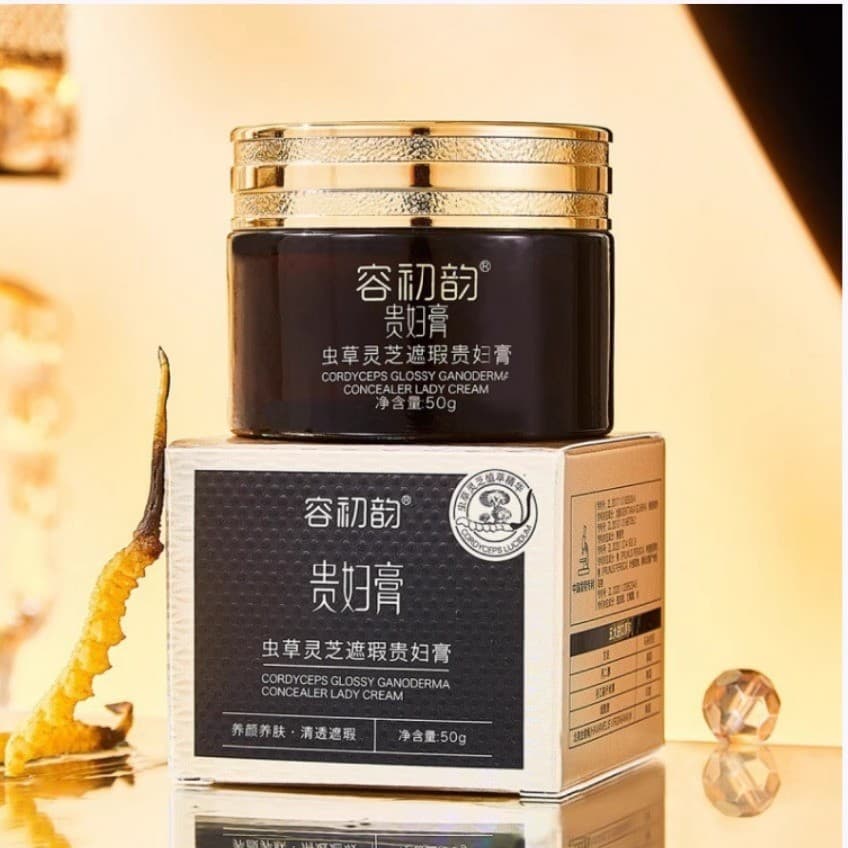 Rongchuyun Cordyceps Ganoderma Lucidum Corretivo Lady Cream 50g Fairy Cream Hidratante Creme Hidratante Produtos de Cuid