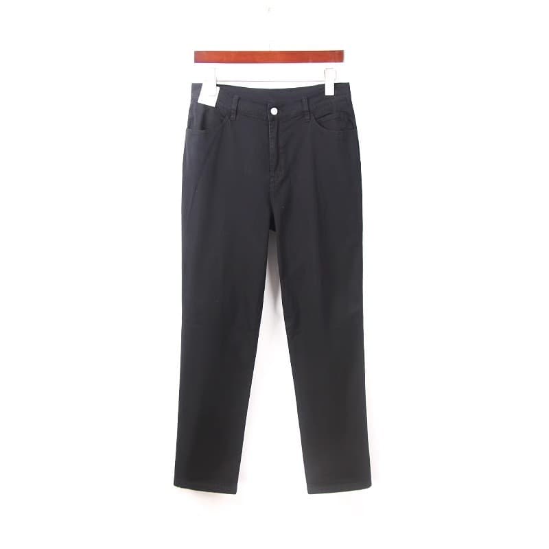 Outono novo estilo preto pequeno reto calças casuais mulheres comércio exterior pedido Original 100kg tamanho grande cin