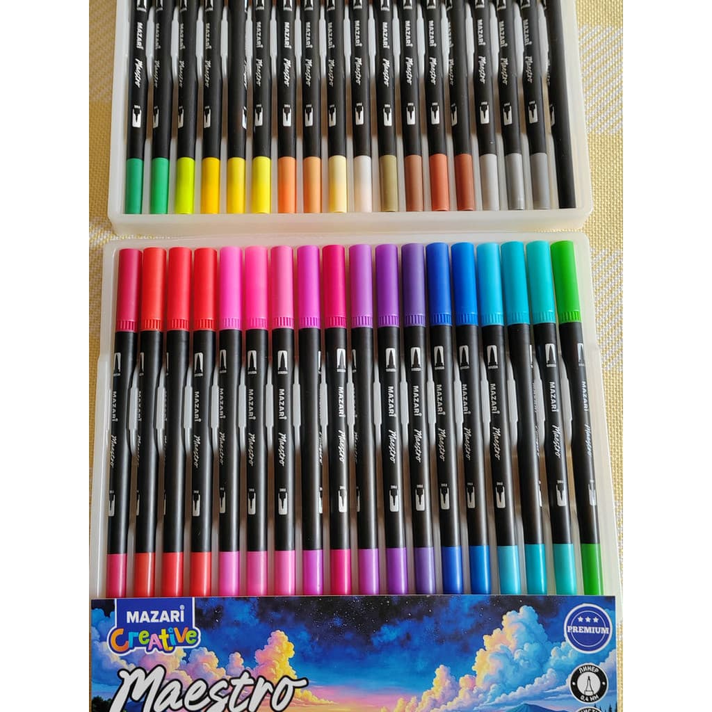 Uma peça frete grátis exportação pedido Original 80 cores 36 cores caneta aquarela de duas cabeças pintura de estudante