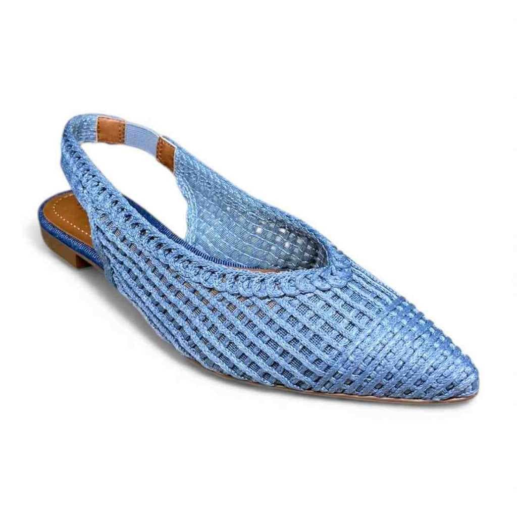 Slingback Feminina Valentina 373252 Tramada Bico Fino Flats