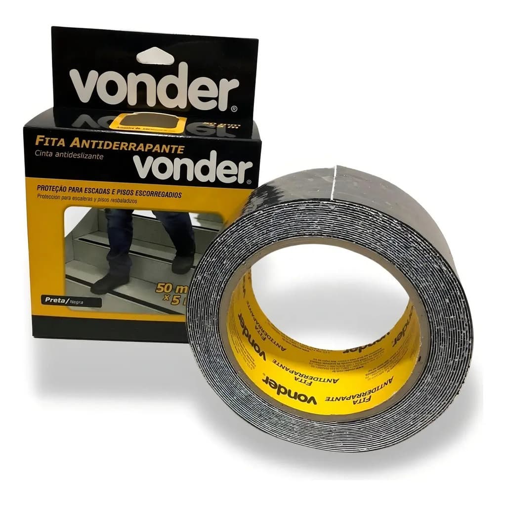Fita Antiderrapante Lixa Piso Escorregadio 5m X 50mm Vonder