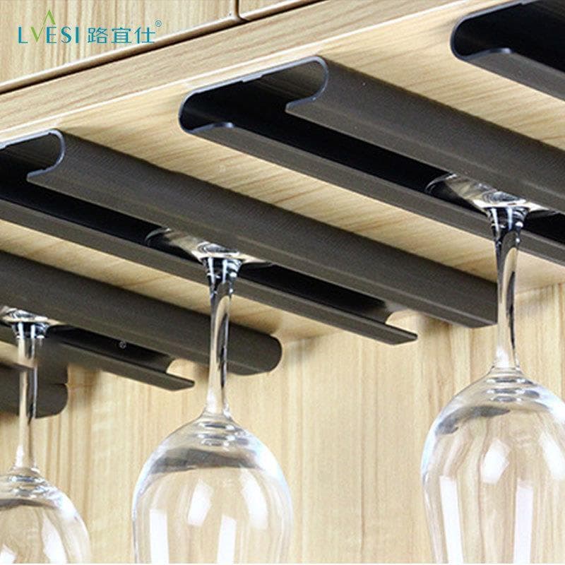 Moderno e minimalista Rack de armazenamento de vidro de vinho liga de alumínio arte de ferro vinho tinto de cabeça para