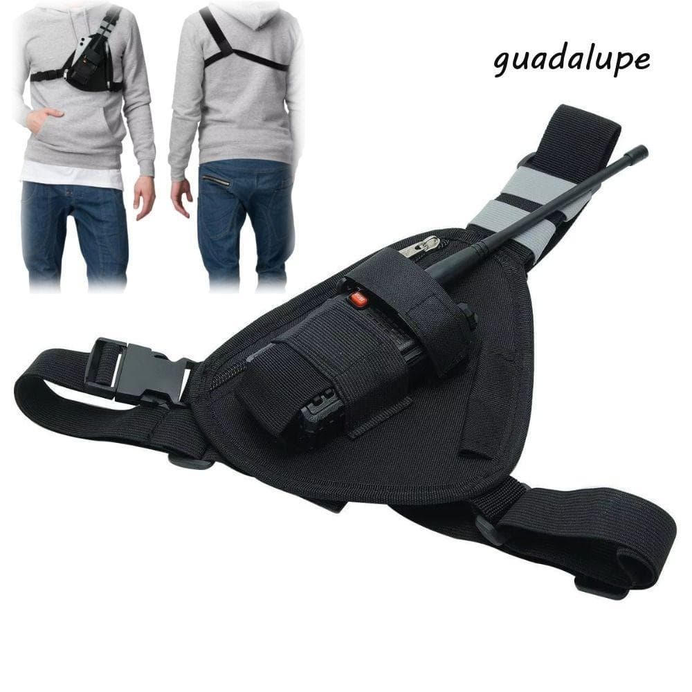 Pacote De Arnês Para Rádio GUADALUPE , Bolsa Multifuncional Walkie Talkie De Tecido Oxford , Equipamento De Colete