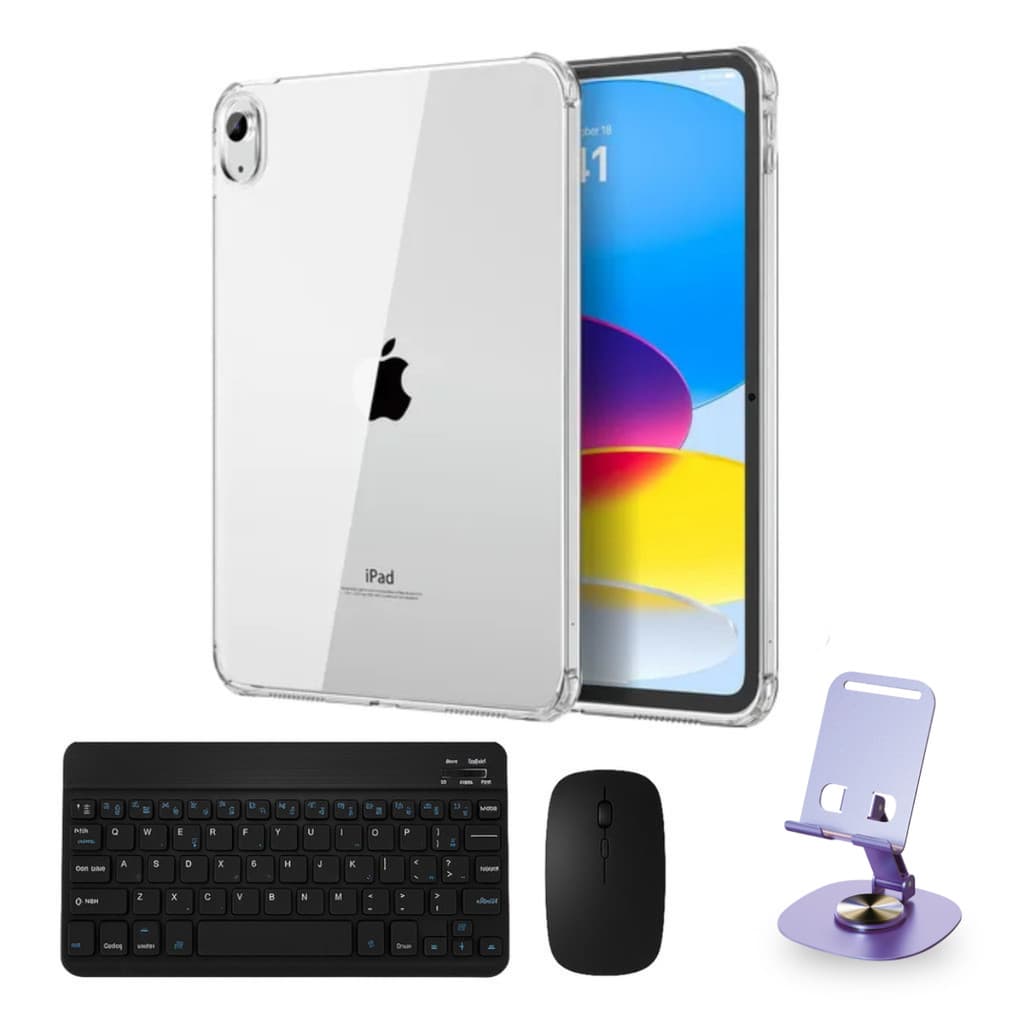 Kit Capa + Teclado Mouse+ Suporte Para iPad A16 11ª Geração
