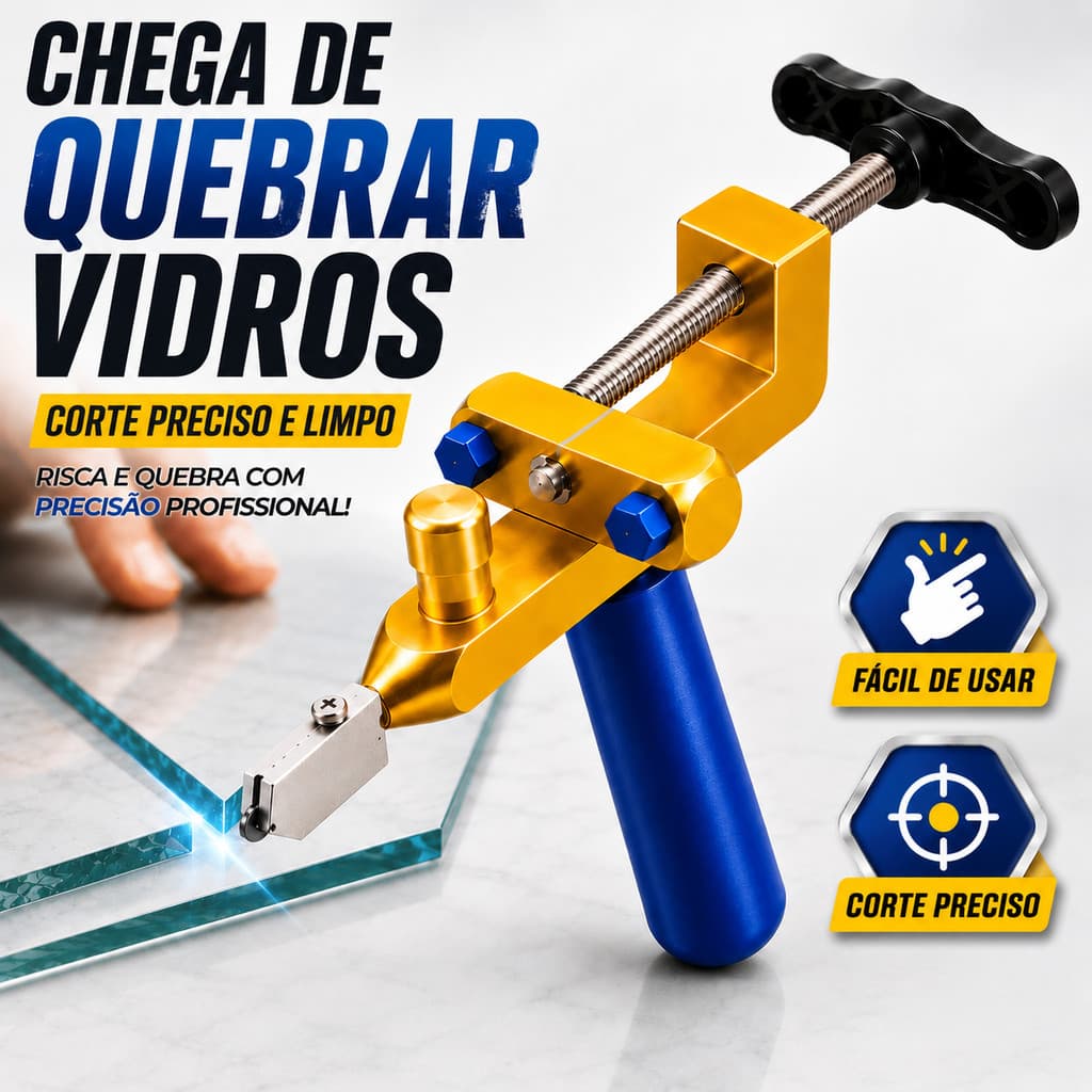 Riscador Cortador De Vidro Azulejo Cerâmica Manual Profissional Com Quebrador