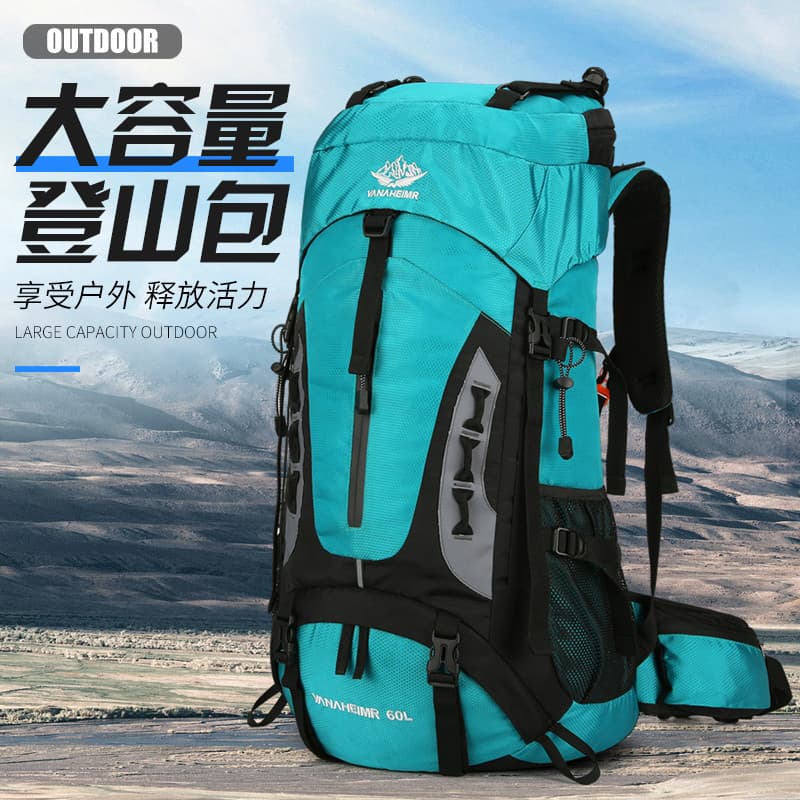 Ao ar livre grande capacidade 60L65 litros acampamento profissional Unisex viagem caminhadas esportes bagagem saco à pro