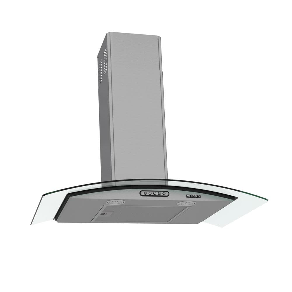 Coifa de Parede Nardelli Vidro Curvo Duto Slim 75cm Inox