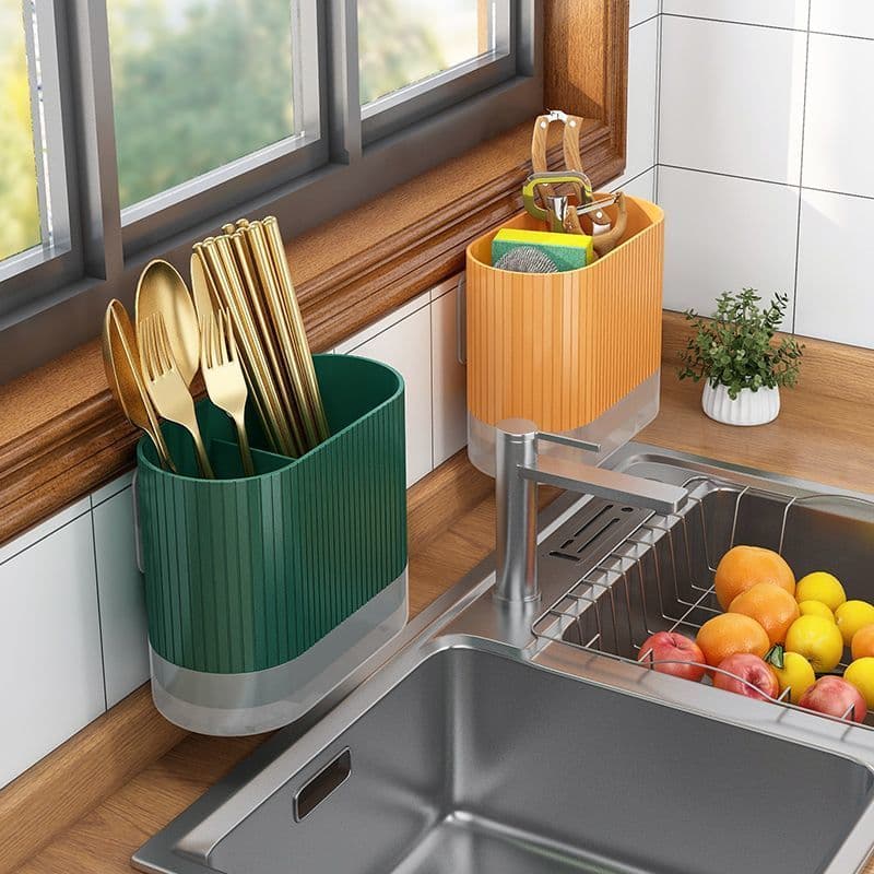 Suporte de pauzinho caixa de armazenamento gaiola rápida balde doméstico multifuncional cozinha bancada colher talheres
