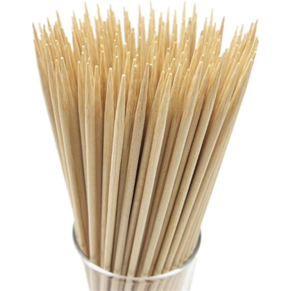 Espetos de Bambu Natural HOPELF de 6" para Churrasco, Aperitivos, Frutas, Coquetéis, Kebab, Fonte de Chocolate, Grelhado
