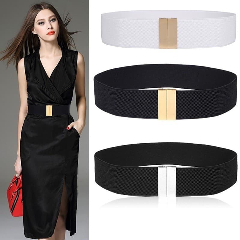 Cinto Elástico Longo Para Mulheres , Acessórios De Vestido Espartilho , Fivela De Metal GM001 WUF1 IX4E