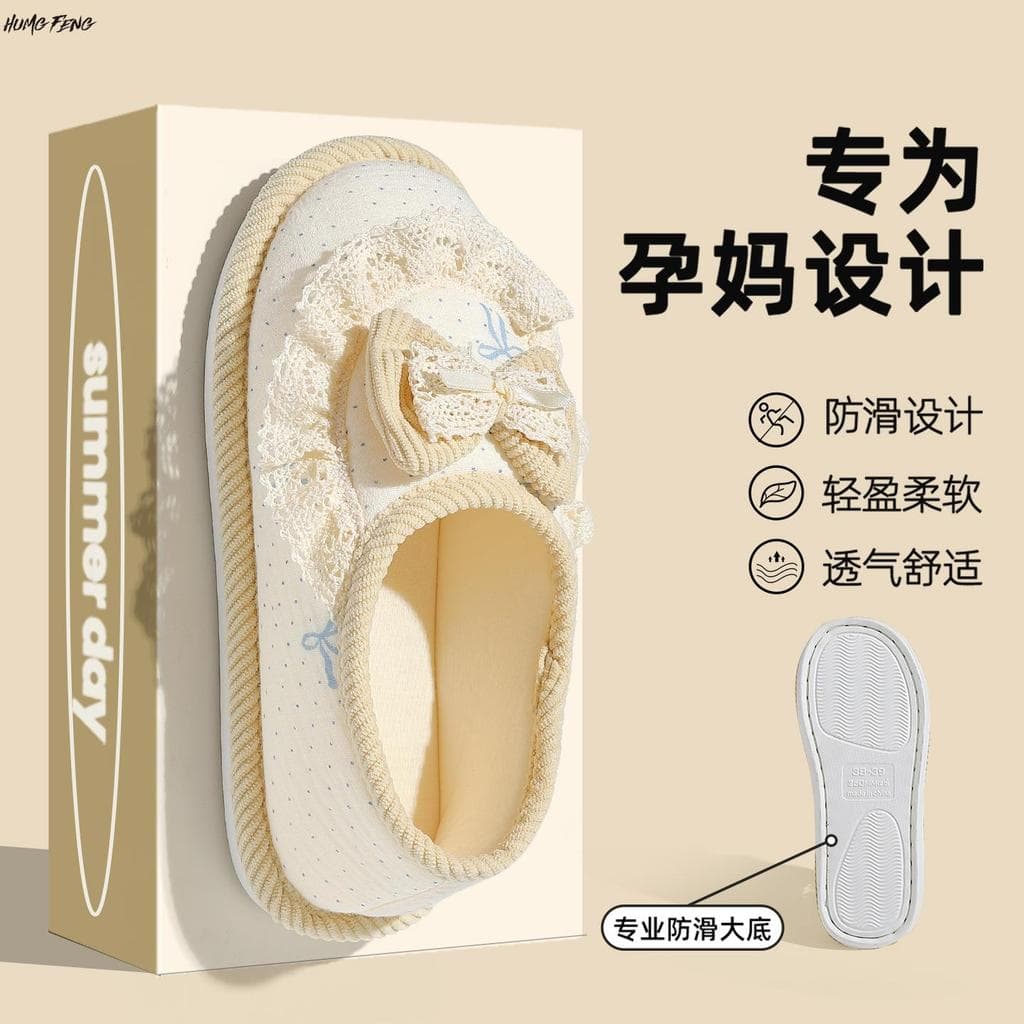 Forte vento sapatos de confinamento verão estilo fino casa interior antiderrapante respirável de sola grossa mulheres gr