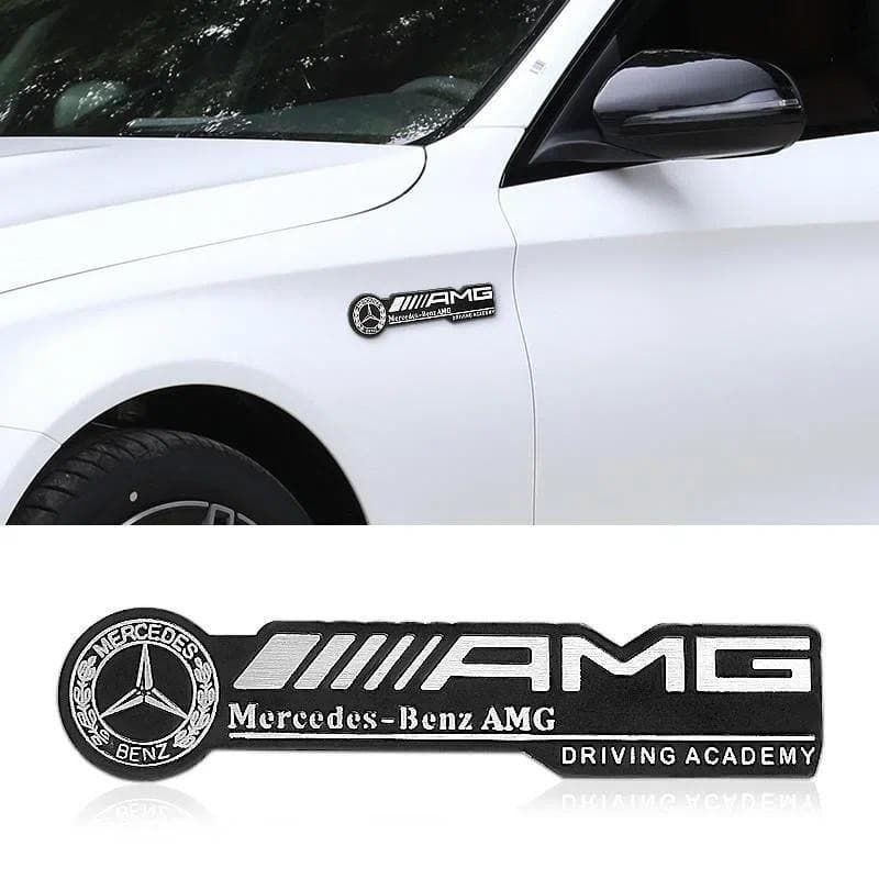 Para Mercedes-Benz W245 B160 B180 B200 W166 GL350 GL400 Padrão Modificado AMG fender Lado metal Logotipo Do Carro E Corp