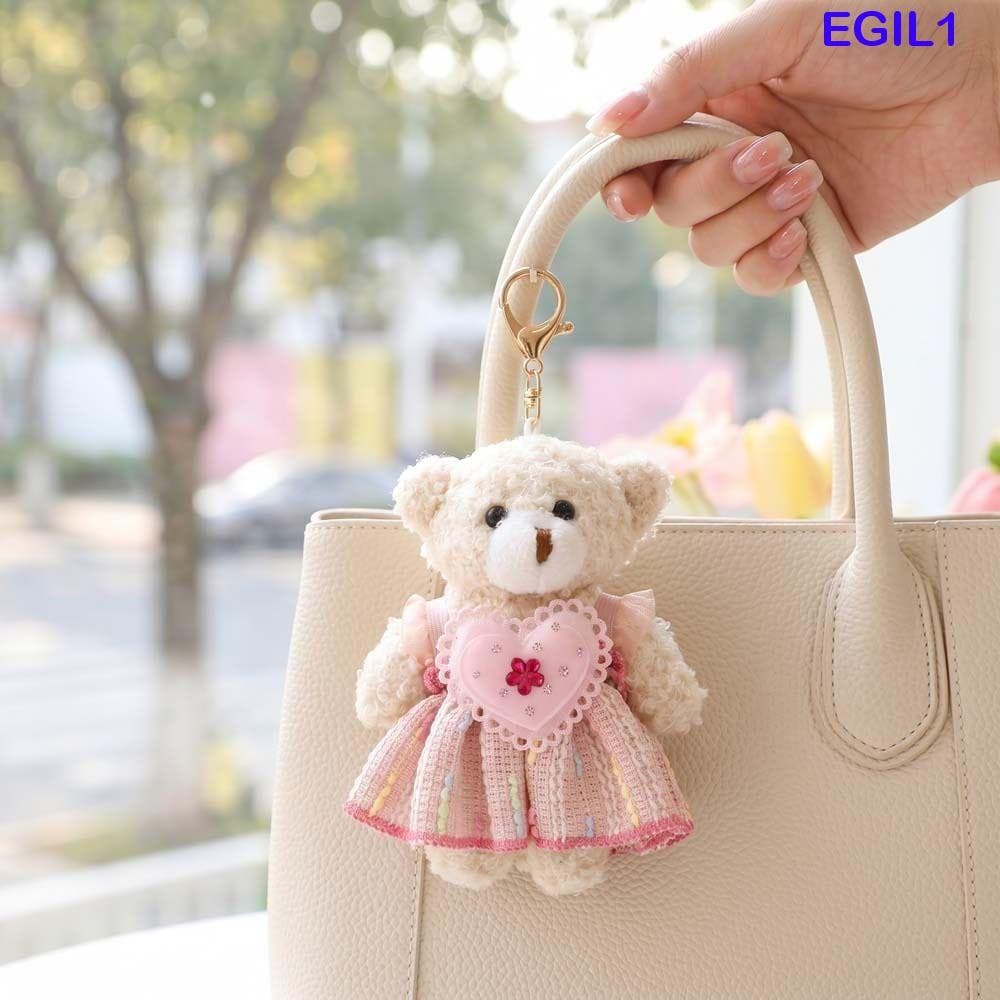 EGIL1 Pingente De Pelúcia De Urso , Ornamentos Kawaii , Brinquedo Realista De Algodão PP De 12cm