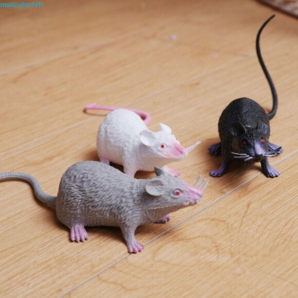 MALCOLM Mouse Modelo Brinquedo Realista Prop Halloween Rato Falso
