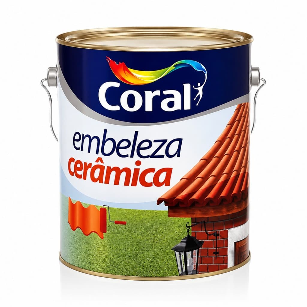 Tinta Embeleza Cerâmica Para Telhas E Tijolos Coral 3,6l
