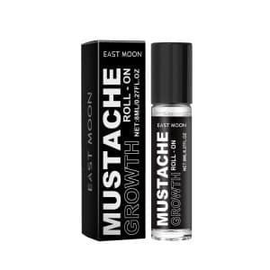 Roller Ball para Cuidado da Barba Masculina East Moon - Líquido Nutritivo e Espessante para Fortalecer as Raízes da Barb
