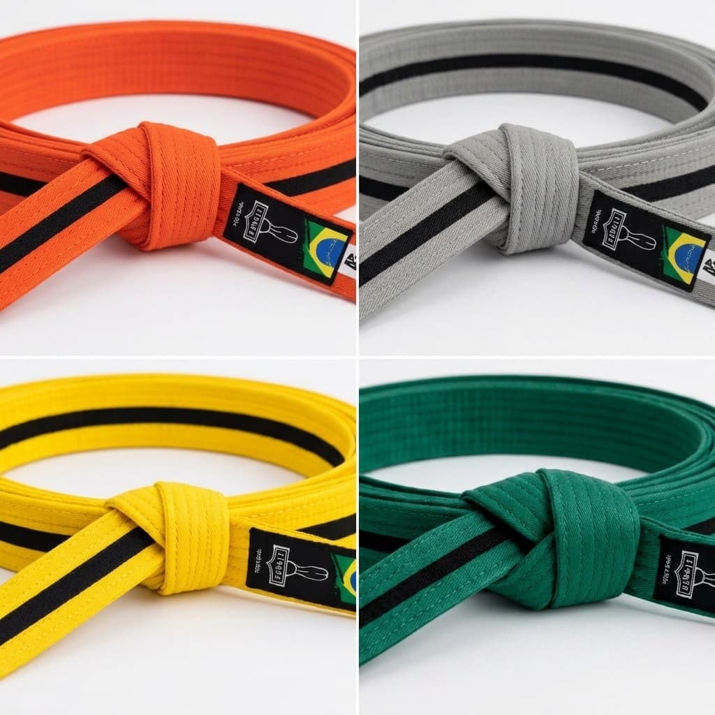 Faixa Jiu Jitsu BJJ Brasileira Profissional Com Fita Preta Alta Durabilidade E Resistência Padrão Oficial Academias