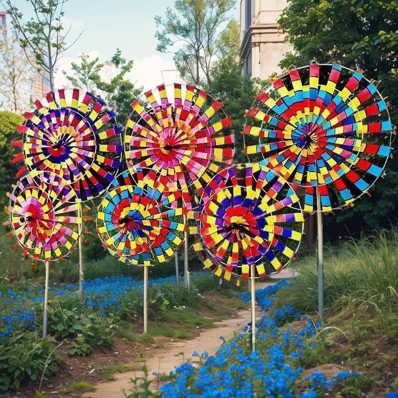 Moinho de vento brinquedos crianças colorido ao ar livre bebê velho pequim decoração tradicional rotativa espiral rotati