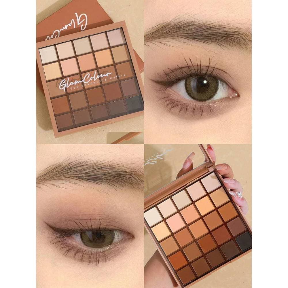 Genuíno charme cor mágica 25 cores completo fosco terra cor paleta de sombra nicho café marrom cor série