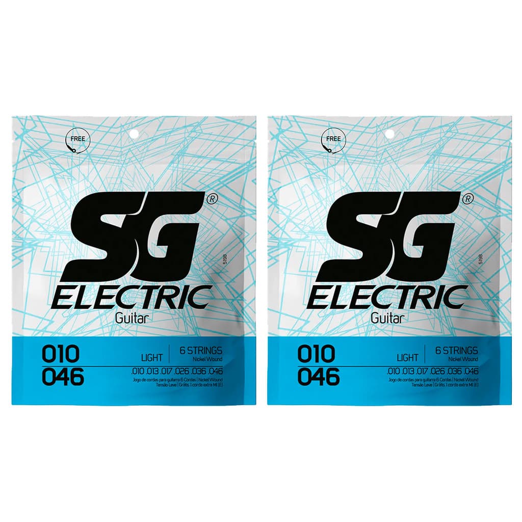 Kit 2 Encordoamento P/Guitarra 010 SG Leve