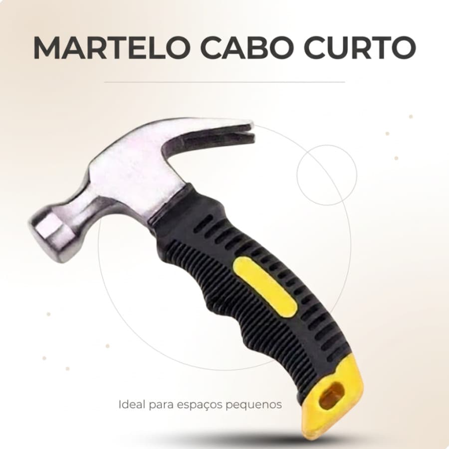 Martelo Mini 16cm 6" Cabo Curto  Emborrachado Reforçado Aço Martelinho Pequeno Unha STARTOOLS