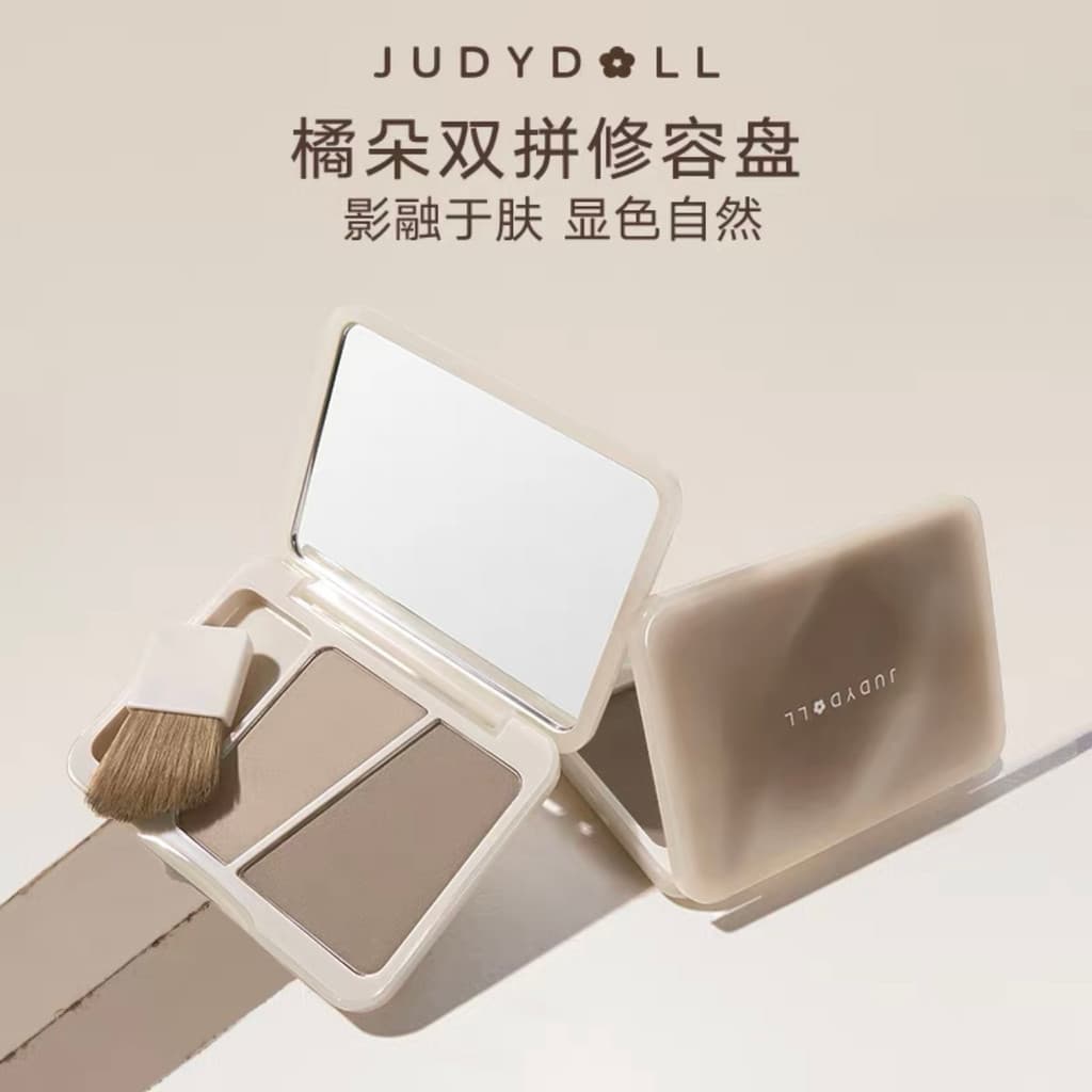 Novo Judydoll Judydoll Double-spell High Disc Matte Powder Creme de alto brilho iluminando o rosto tridimensional placa